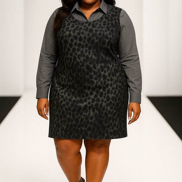 Sleeveless Animal print sheath dress - Picture 2 of 4